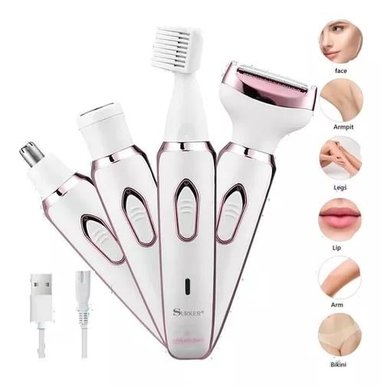 DEPILADORA PRO 5 RECORTADORA 4 EN 1 RECARGABLE BIKINI NARIZ CEJAS - 2