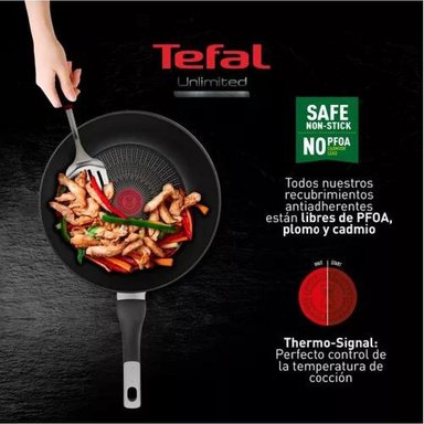 SARTEN 26 CM UNLIMITED TEFAL COLOR NEGRO - 4