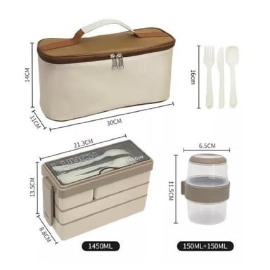 BOLSO LONCHERA TÉRMICA Y FIAMBRERA SET PARA NIÑOS ADULTOS4PK - 6