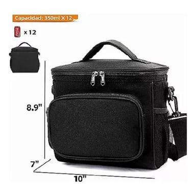 BOLSO LONCHERA TÉRMICA TELA OXFORD MULTICOLORES PORTÁTIL - 2