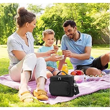 BOLSO LONCHERA TÉRMICA TELA OXFORD MULTICOLORES PORTÁTIL - 6