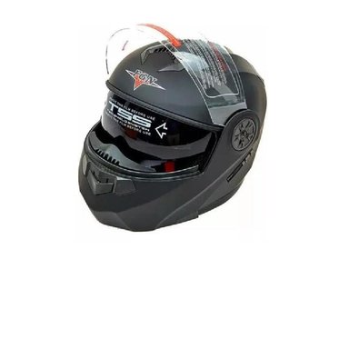 CASCO PARA MOTO FGN 862 NEGRO BRILLANTE ABATIBLE TALLA L - 1