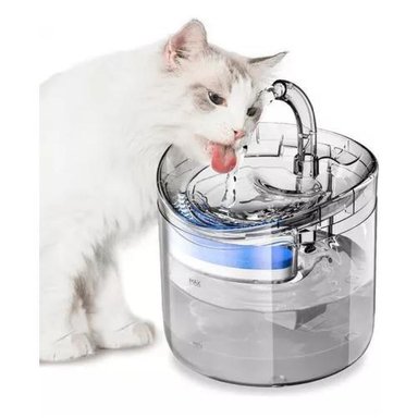 FUENTE BEBEDERO PARA GATOS Y MASCOTAS, COLOR TRANSPARENTE - 5