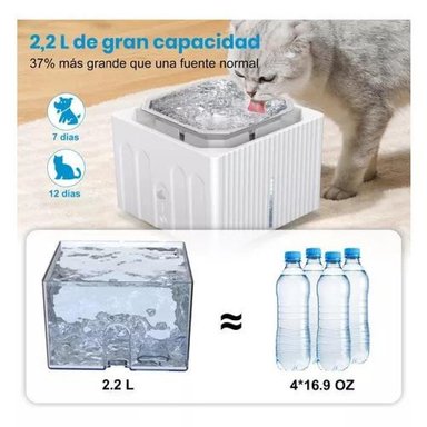 FUENTE BEBEDERO DISPENSADOR DE AGUA INALÁMBRICA, 2.2L - 5