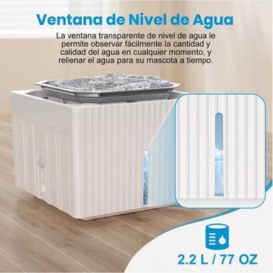 FUENTE BEBEDERO DISPENSADOR DE AGUA INALÁMBRICA, 2.2L - 6