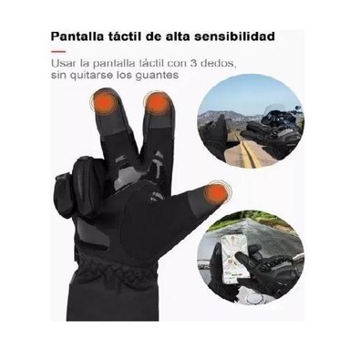 GUANTES SUOMY INVIERNO IMPERMEABLE PARA MOTOCICLISTA TÉRMICO TALLA XL - 7