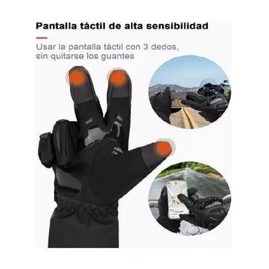 GUANTES SUOMY INVIERNO IMPERMEABLE PARA MOTOCICLISTA TÉRMICO TALLA M - 4