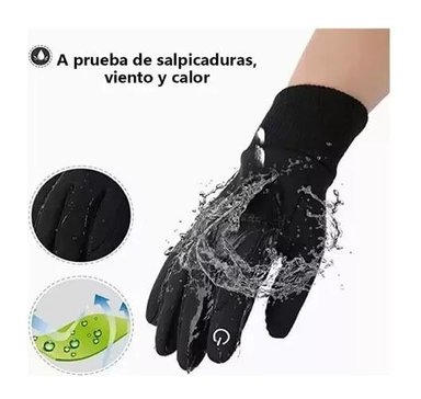 GUANTES DE MOTO IMPERMEABLES TERMICOS TOUCH SPORTS TALLA L COLOR NEGRO - 3