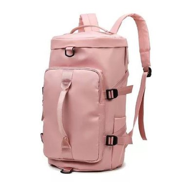 BOLSO VIAJE IMPERMEABLE MOCHILA MULTIUSOS HOMBRO GIMNASIO ROSADO ACERO - 1