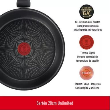 SARTEN TEFAL G2550702 30 CM UNLIMITED TEFAL COLOR NEGRO - 3