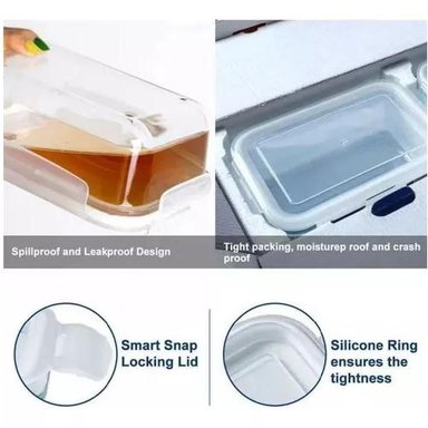 PACK 3 TAPER TUPPER HERMÉTICO VIDRIO COMIDA 1.500ML ALLEGRA COLOR TRANSPARENTE - 2