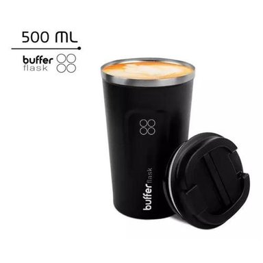 TERMO PARA CAFE VASO TÉRMICO MUG BUFFER 500ML 17OZ SELLABLE COLOR NEGRO - 2