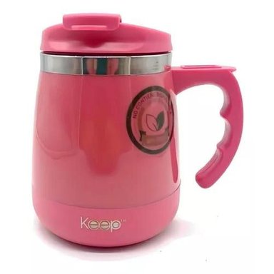TAZA TÉRMICA KEEP INDOOR COLOR ROSA 400ML - 3