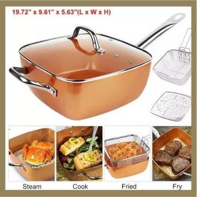 SARTEN ANTIADHERENTE COCINA SET COBRE - 4