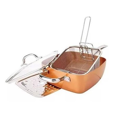 SARTEN ANTIADHERENTE COCINA SET COBRE - 5