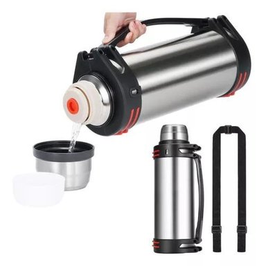 TERMO ACERO INOXIDABLE 2 LITROS PLATEADO - 1