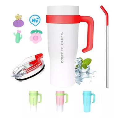VASO TÉRMICO MUG DE ACERO INOXIDABLE 1.2 L CON FRIO Y CALOR - 1
