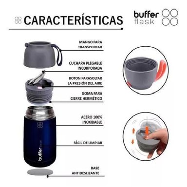 TERMO COMIDA Y LIQUIDO BUFFER MULTIPROPOSITO 630ML +CUCHARA - 5