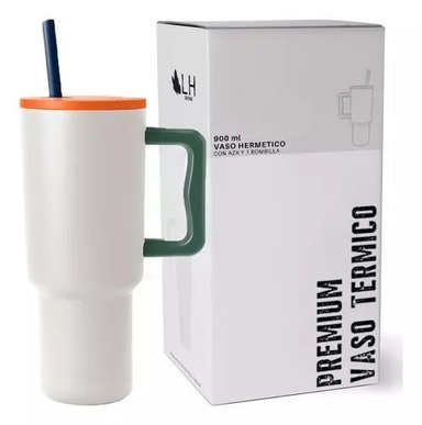 VASO TÉRMICO MUG, 900 LT, ACERO INOXIDABLE, GRIS - 1