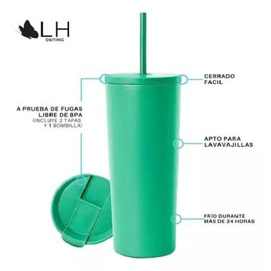 VASO TÉRMICO MUG LH 700 LT, ACERO INOXIDABLE, VERDE MENTA - 2