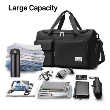 BOLSO VIAJE DEPORTIVO 35 LITROS COLOR NEGRO POLIÉSTER - 3