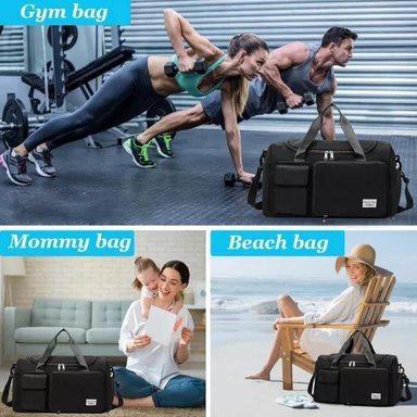 BOLSO VIAJE DEPORTIVO 35 LITROS COLOR NEGRO POLIÉSTER - 7