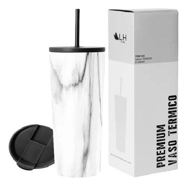 VASO TÉRMICO MUG LH 700 LT, ACERO INOXIDABLE, MARMOLEADO - 1
