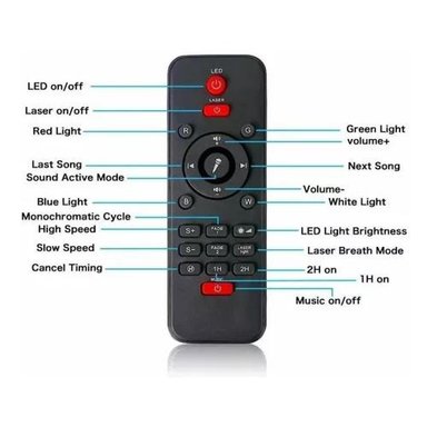 PROYECTOR DE GALAXIA, ESTRELLAS LED Y SONIDO BLUETOOTH - 4