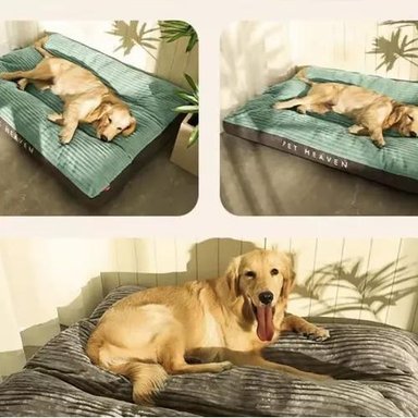 CAMA ORTOPÉDICA ANTIESTRÉS PREMIUM 110 CM PARA PERROS VERDE - 5