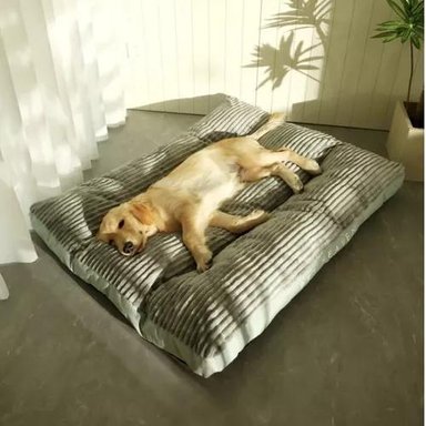 CAMA ORTOPÉDICA ANTIESTRÉS PREMIUM 110 CM PARA PERROS VERDE - 7