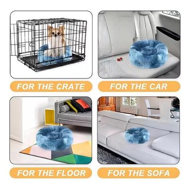 CAMA ANTIESTRÉS FELPA PEQUEÑA PARA MASCOTAS 40 CM - 4