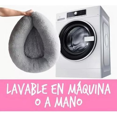 CAMA ANTIESTRÉS PELUDA PARA PERROS Y GATOS 70 CM MARRÓN - 7