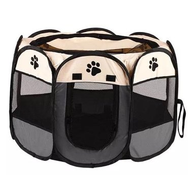 CORRAL PARA MASCOTAS TALLA XL JAULA PERROS Y GATOS BLANCO/GRIS - 2