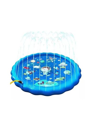 ALFOMBRA AGUA TIPO FUENTE PISCINA 1.7 M PARA NIÑOS AZUL - 1