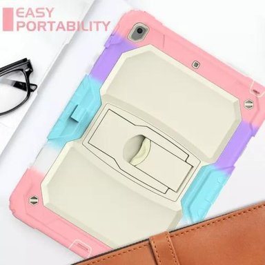 MICA Y FUNDA PARA IPAD 10.2 (8, 9 Y 7 GENERACIÓN), USO RUDO, CORREA MULTICOLOR - 4
