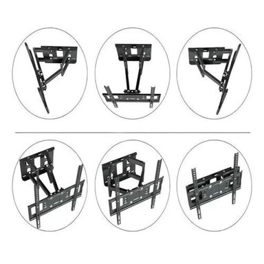 SOPORTE TV BRAZO DOBLE 180 GRADOS 32-70 PULGADAS NEGRO - 2