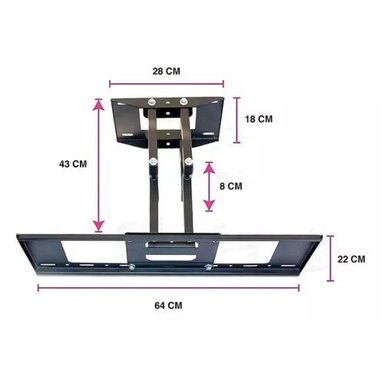 SOPORTE TV BRAZO DOBLE 180 GRADOS 32-70 PULGADAS NEGRO - 4