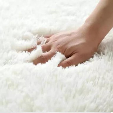 ALFOMBRA PELUDA LIVING HOGAR 150X200 CM EN COLOR NEGRO JASPEADO - 3