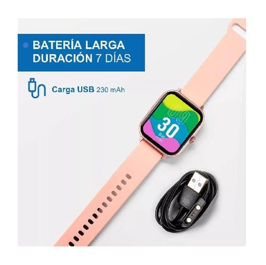 RELOJ INTELIGENTE SMARTWATCH DEPORTIVO COLOR ROSADO - 3
