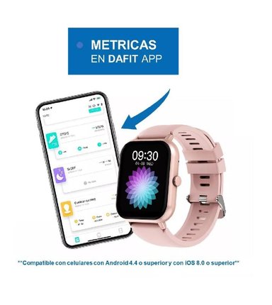 RELOJ INTELIGENTE SMARTWATCH DEPORTIVO COLOR ROSADO - 4