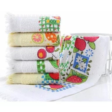 SET DE 12 PAÑOS DE COCINA CON FLECO, TOALLA ESTAMPADA - 1