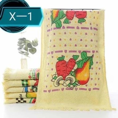SET DE 12 PAÑOS DE COCINA CON FLECO, TOALLA ESTAMPADA - 5