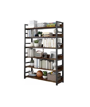 ORGANIZADOR ESTANTE LIVING PARA LIBROS 80X30X174CM MULTIFUNCIONAL MARRÓN - 1