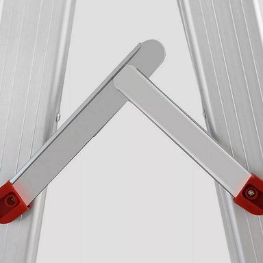ESCALERA DE ALUMINIO ULTRA RESISTENTE COLOR GRIS - 4