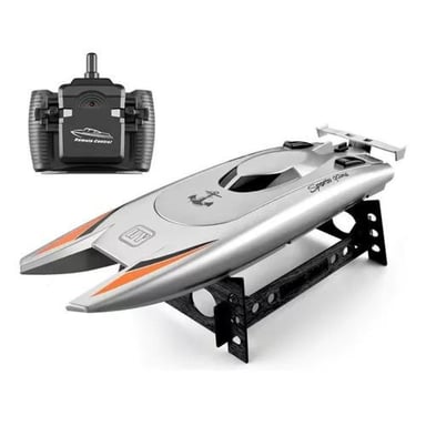 LANCHA JUGUETE A CONTROL REMOTO DOBLE MOTOR GRIS - 1
