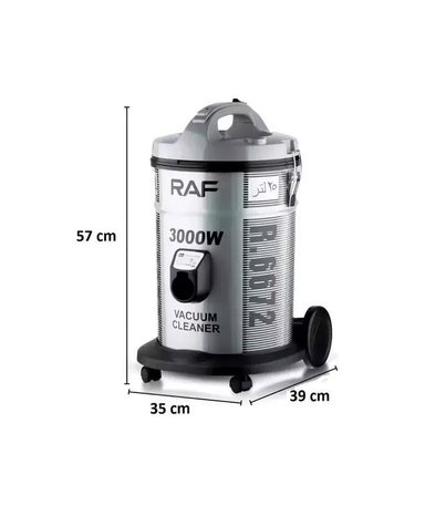 ASPIRADORA CICLÓNICA VACUUM CLEANER 3000W R-6672, COLOR GRIS OSCURO - 3