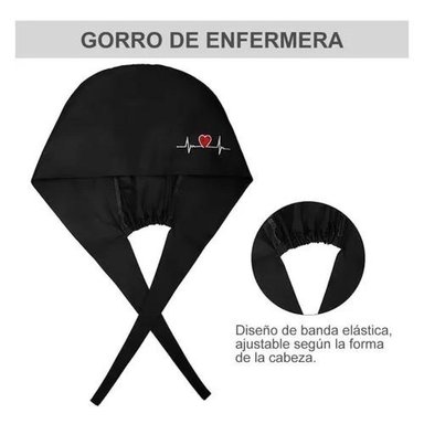 COFIA CLÍNICA, GORRO QUIRÚRGICO, 95% ALGODÓN, 5% LYCRA, UNIFORMES, COLOR AZUL - 4