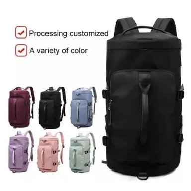 BOLSO DE VIAJE IMPERMEABLE MOCHILA MULTIUSOS HOMBRO GIMNASIO NEGRO - 4