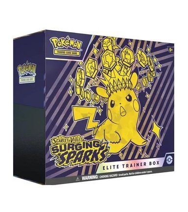 POKEMON TCG SURGING SPARKS ELITE TRAINER BOX INGLES AZUL - 1