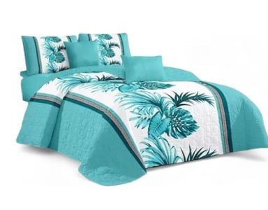 COBERTOR VERANO 2 PLAZAS UNICOLOR QUILT - 1